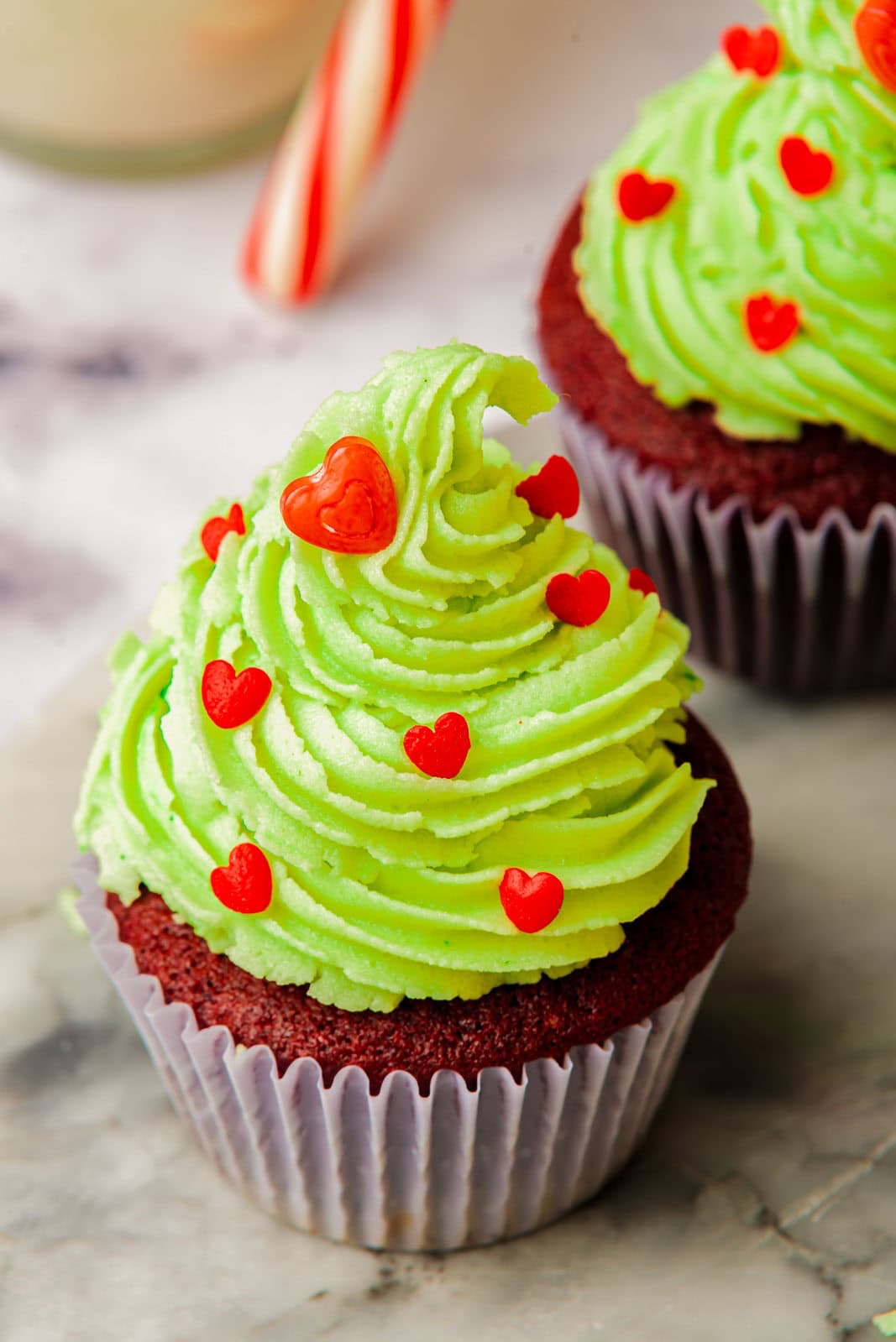Lime Grinch Cupcakes