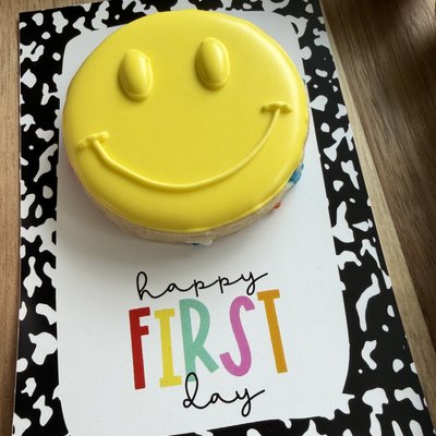 Happy First Day Cookie Card w/Mini  Cookie