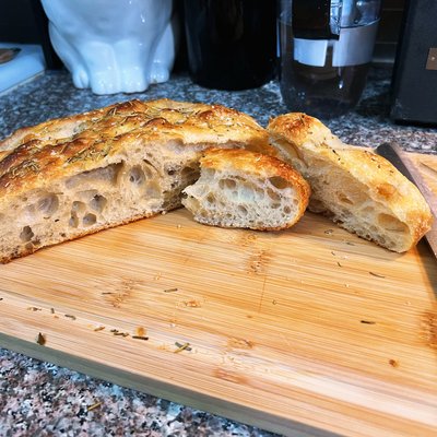 Garlic Rosemary Sourdough Focaccia