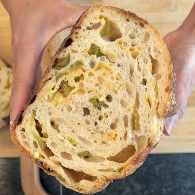 Jalapeños Cheddar Sourdough Loaf
