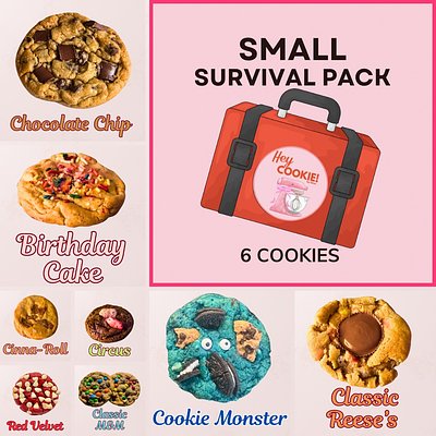 Small Survival Pack: 6 cookies