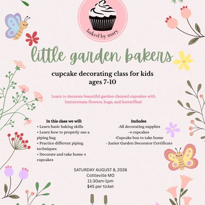 Kids Cupcake Decorating Class Ages 7-10