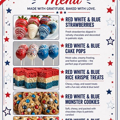 Memorial Day Menu 