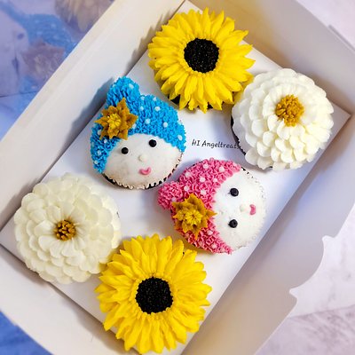 6-Gender Reveal Cupcakes 