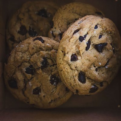 4 Jumbo Brown Butter Sourdough Chocolate Chip Cookies 