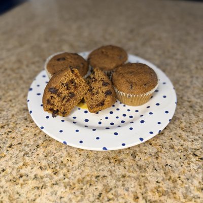 4 Pack Of  Pumpkin Chocolate Chip Muffins 