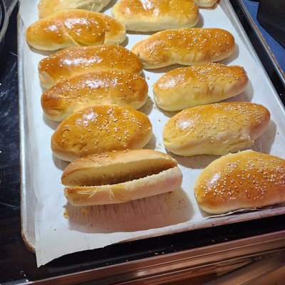 Sourdough hot dog buns