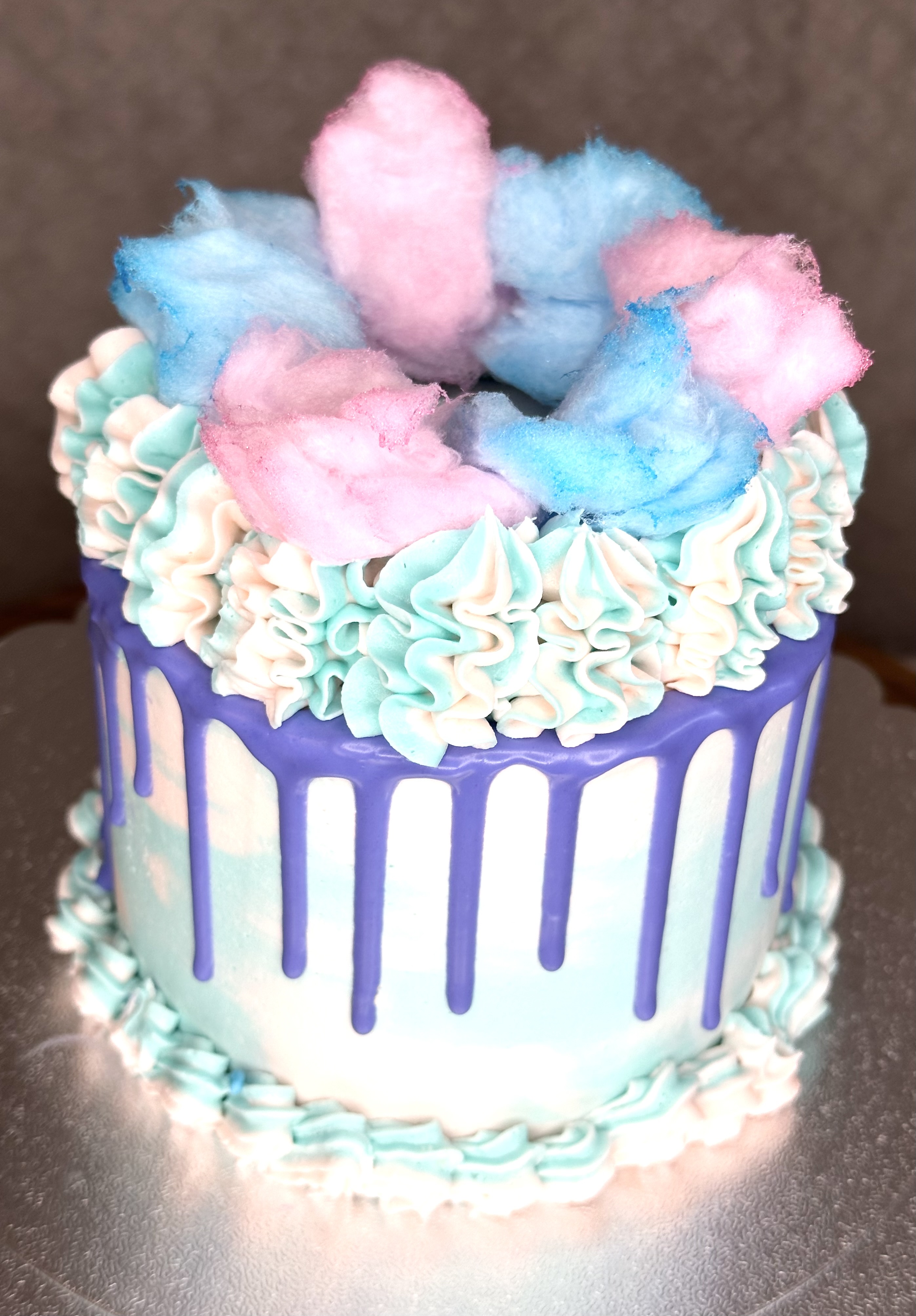 4” Tall 4 Layer Cake Serves 12-16 People 