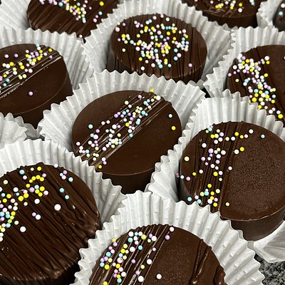Chocolate Covered Brownies w/Sprinkles