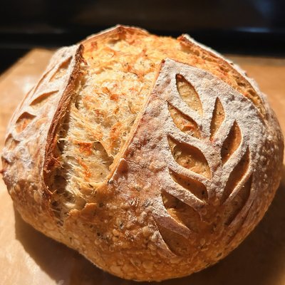 Italian Herb + Cheese Sourdough Bread