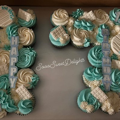 Number Cupcake Cake