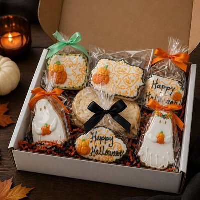 12 Count Halloween Themed Ghost Cookies