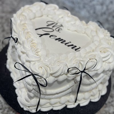 8” Custom Heart Cake 