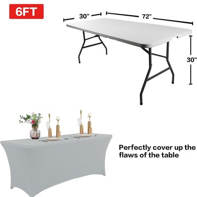 6 Ft Table W/ Table Cloth