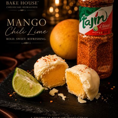 Mango Chili Lime Cheesecake Bite