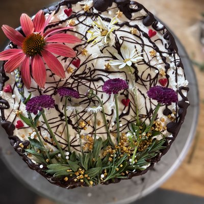 8” GF/DF Tahini Double Down Chocolate Cake
