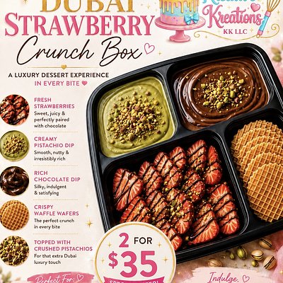 Dubai Strawberry Platters 2 For $35