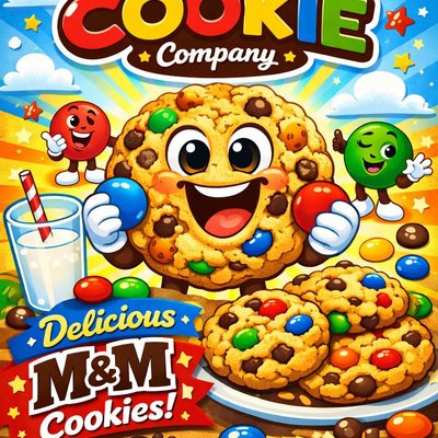 M&M Candy Cookies 