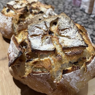 Cranberry White Chocolate Walnut Sourdough Loaf