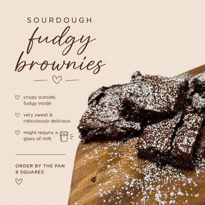 Sourdough Fudgy Brownies (pan)