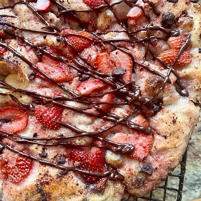Strawberry Chocolate Focaccia