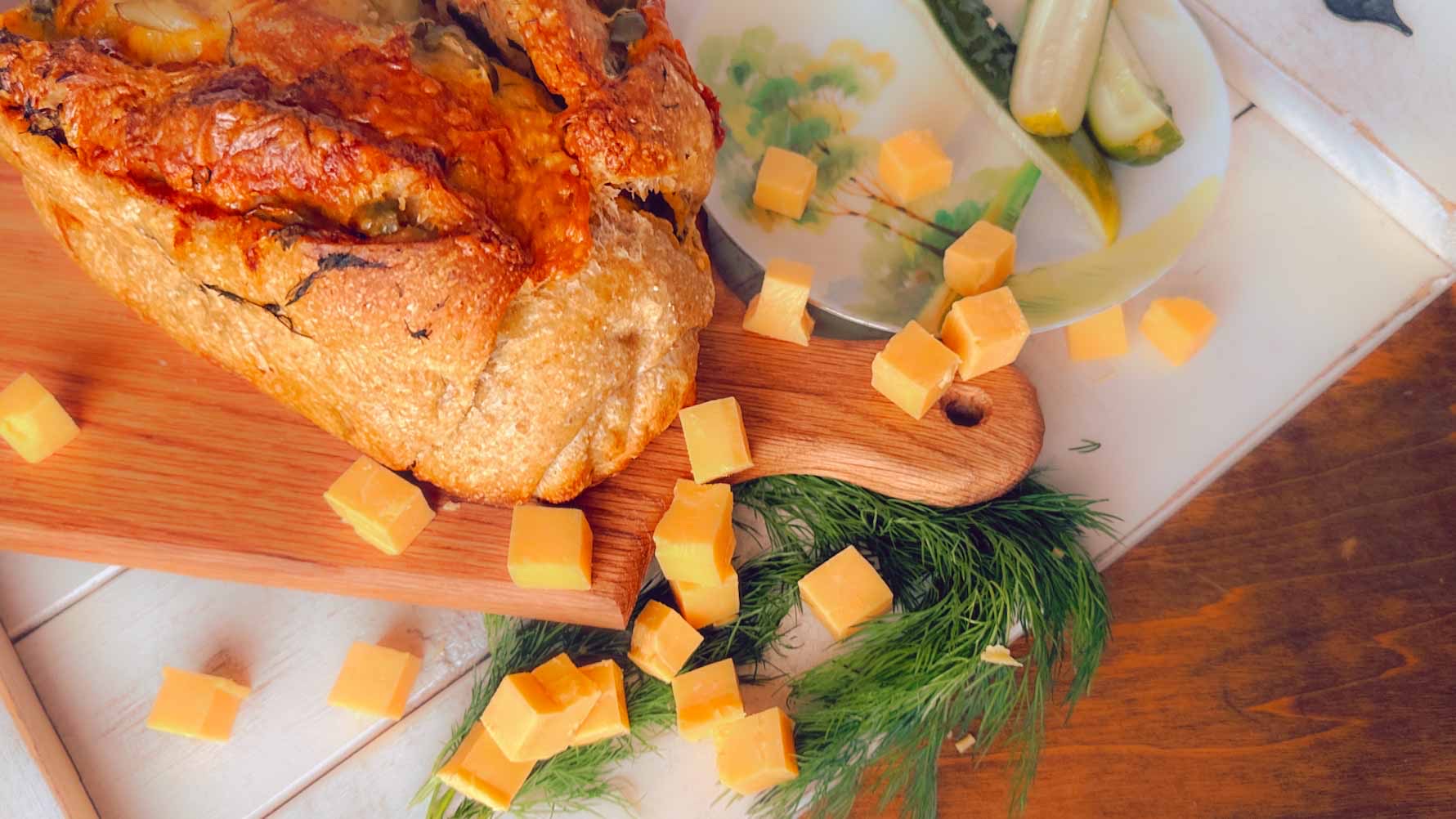 Jalepeno, Cheddar, and Dill Sourdough Loaf