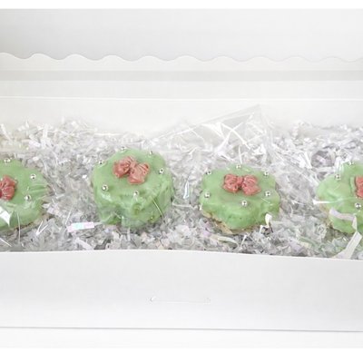 Dipped White Chocolate, Custom Mini Cake