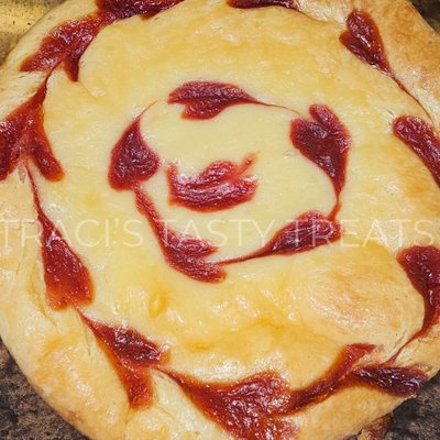 White Chocolate Raspberry Swirl Cheesecake 