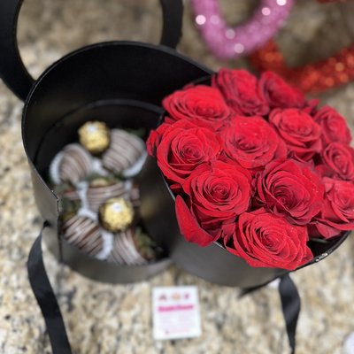 Two Tier Circle Box - Black