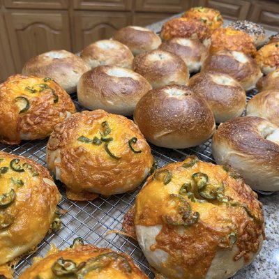 4 Pack- Plain Sourdough Bagels 