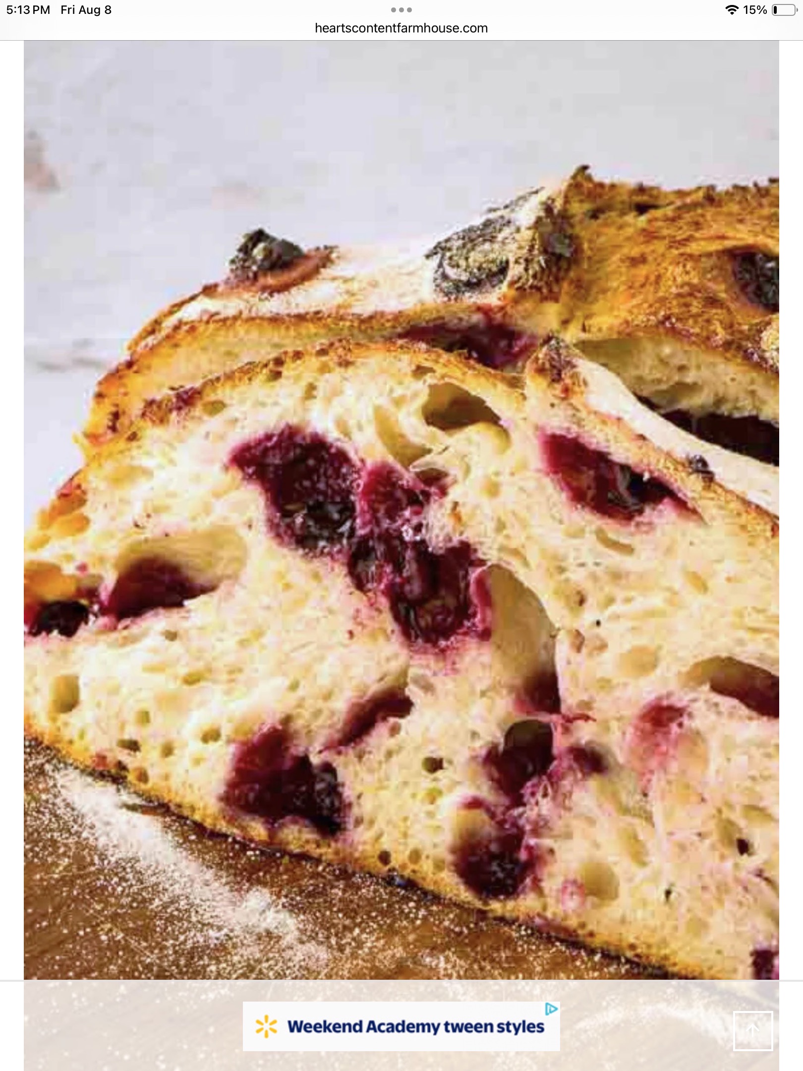 Lemon Blueberry Sourdough Bread 