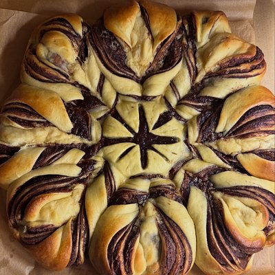 Sourdough Brioche Nutella Snowflake