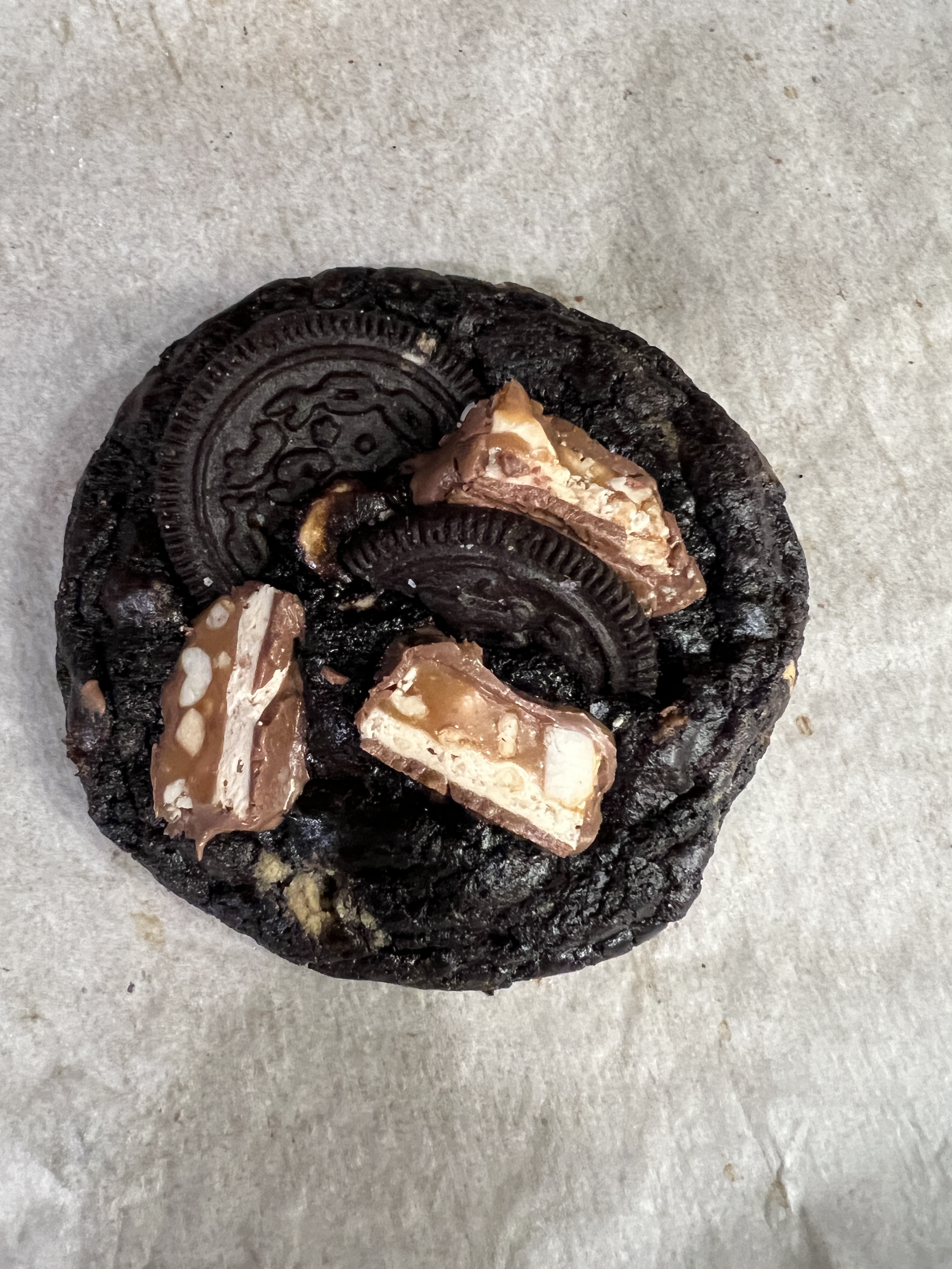 Black Chocolate Oreo Taffy Snickers Cookie