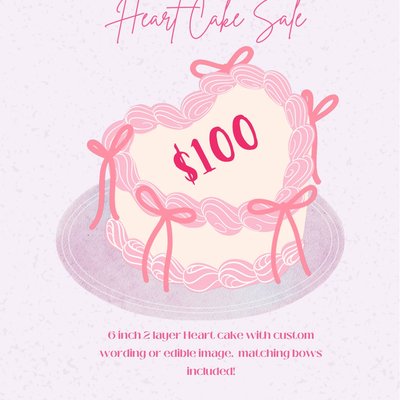 Heart Cake Sale (read Description Before You Book)