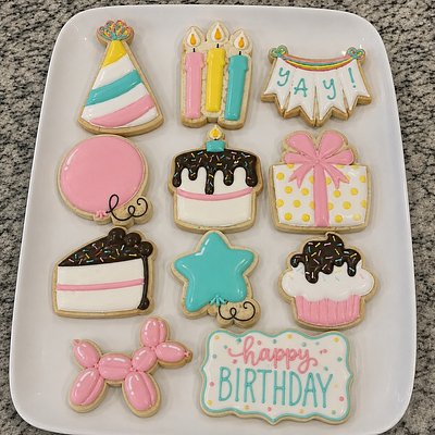 Happy Birthday Girl Cookie Set
