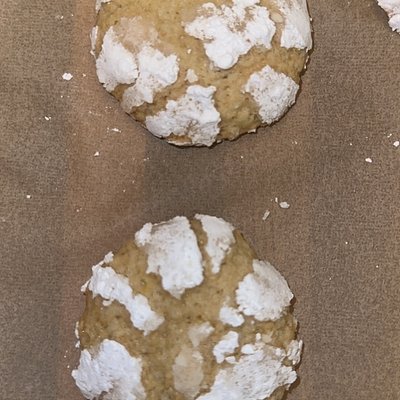 2 Large Lemon Crinkle Cookies 