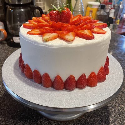 Strawberry On Strawberry Cake 