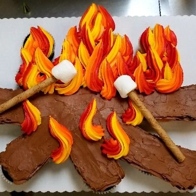 2 Dozen Bon Fire Cupcake Cake