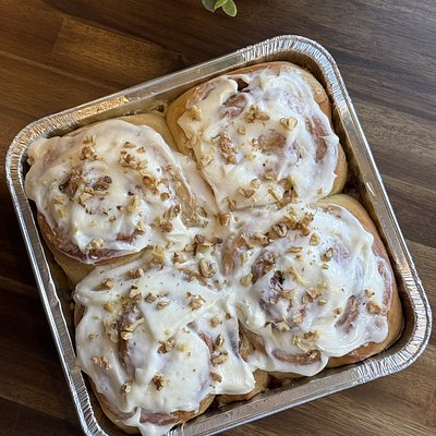 Sourdough Carrot Cake Cinnamon Rolls - 4 Count