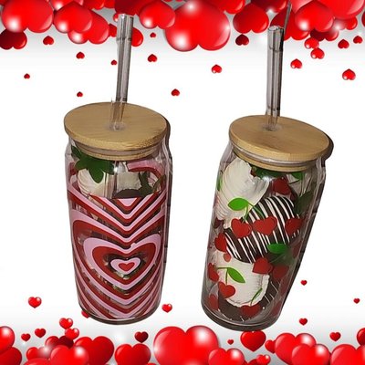 Valentine's Cups And Berries 