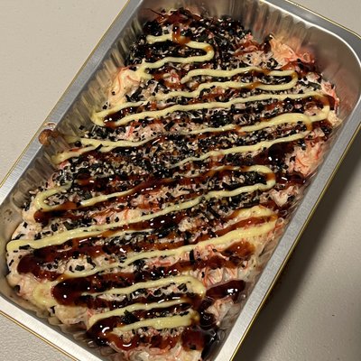 Small Crab & Salmon Sushi Bake