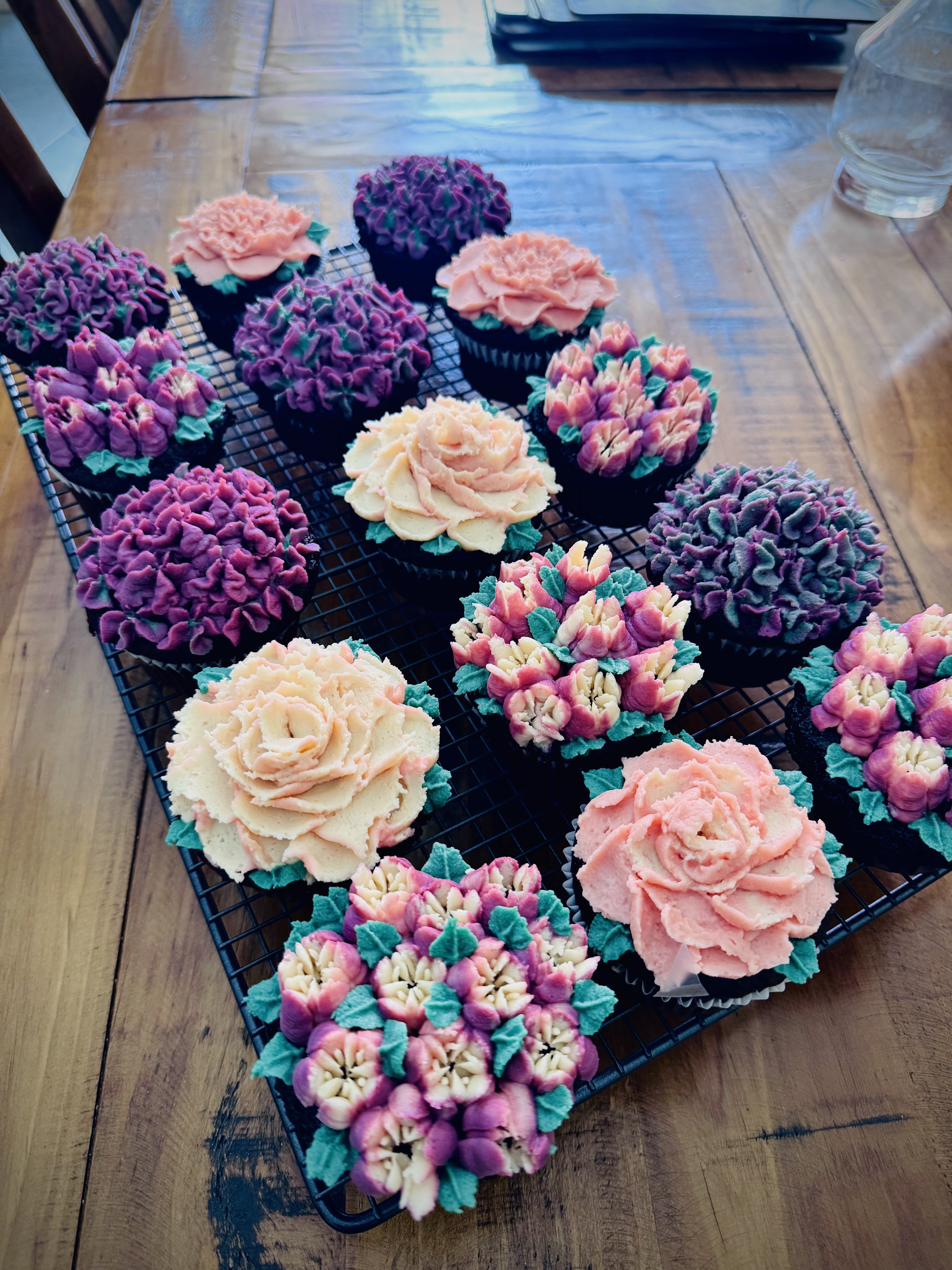 Chocolate Floral Cupcakes - Box of 12