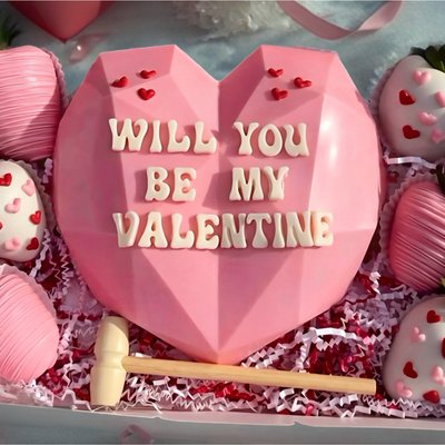Breakable Heart W 1/2 Dozen Strawberries 