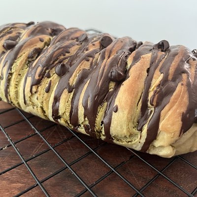 Pistachio Chocolate Brioche Bread Mini Loaf Organic Sourdough 