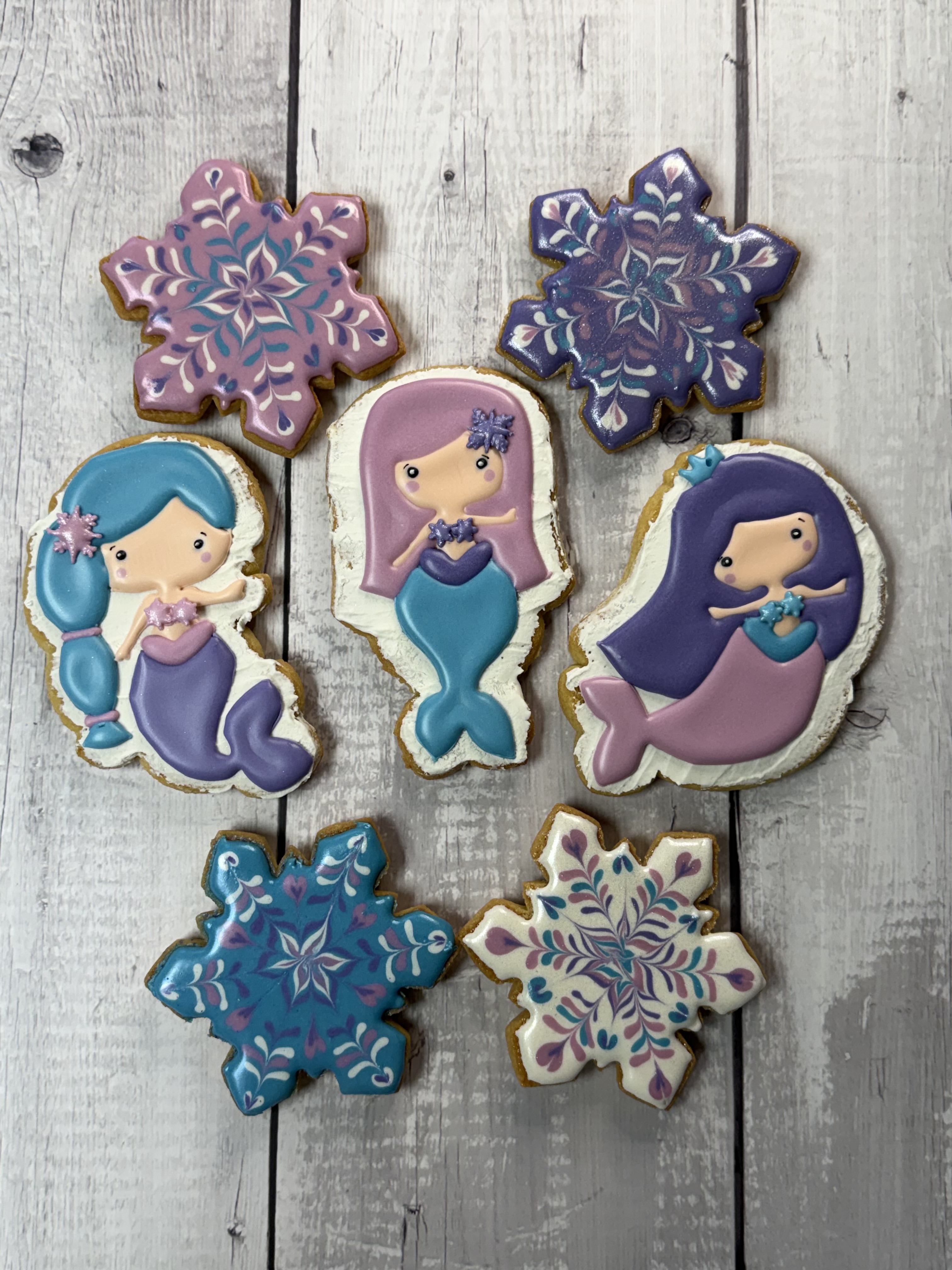 Winter Mermaids (10 Cookies)