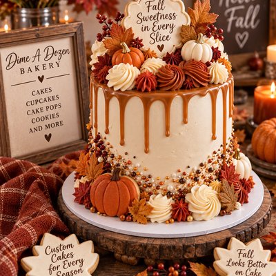 Fall Theme Cake