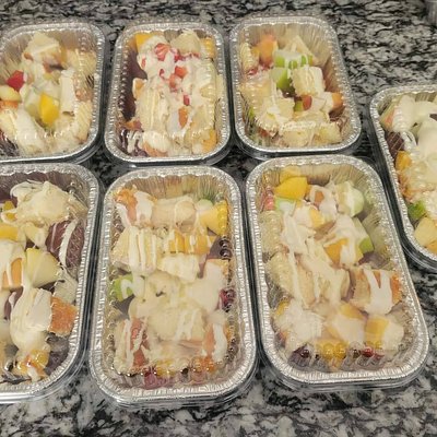 Fruit Salad With Cheesecake 