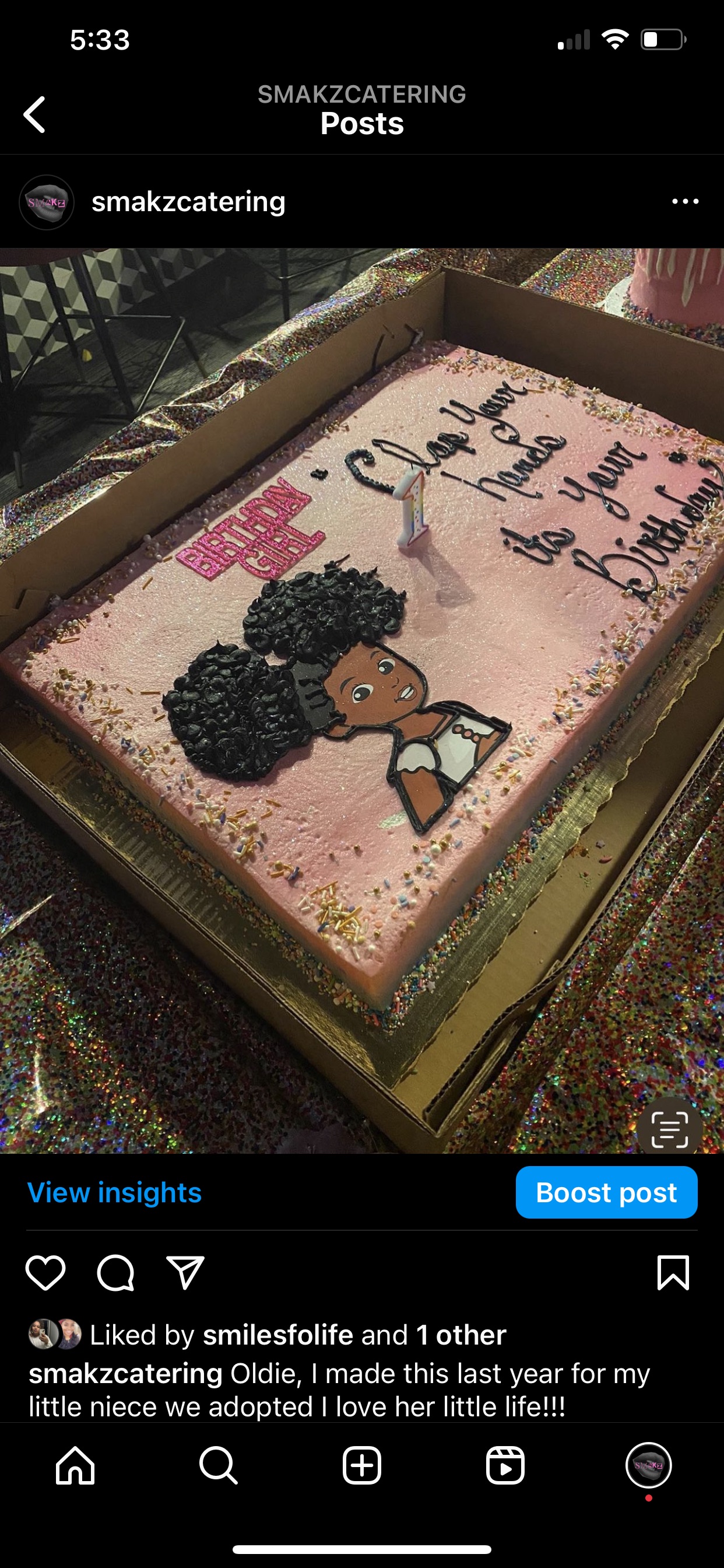 1/4 Sheet Cake