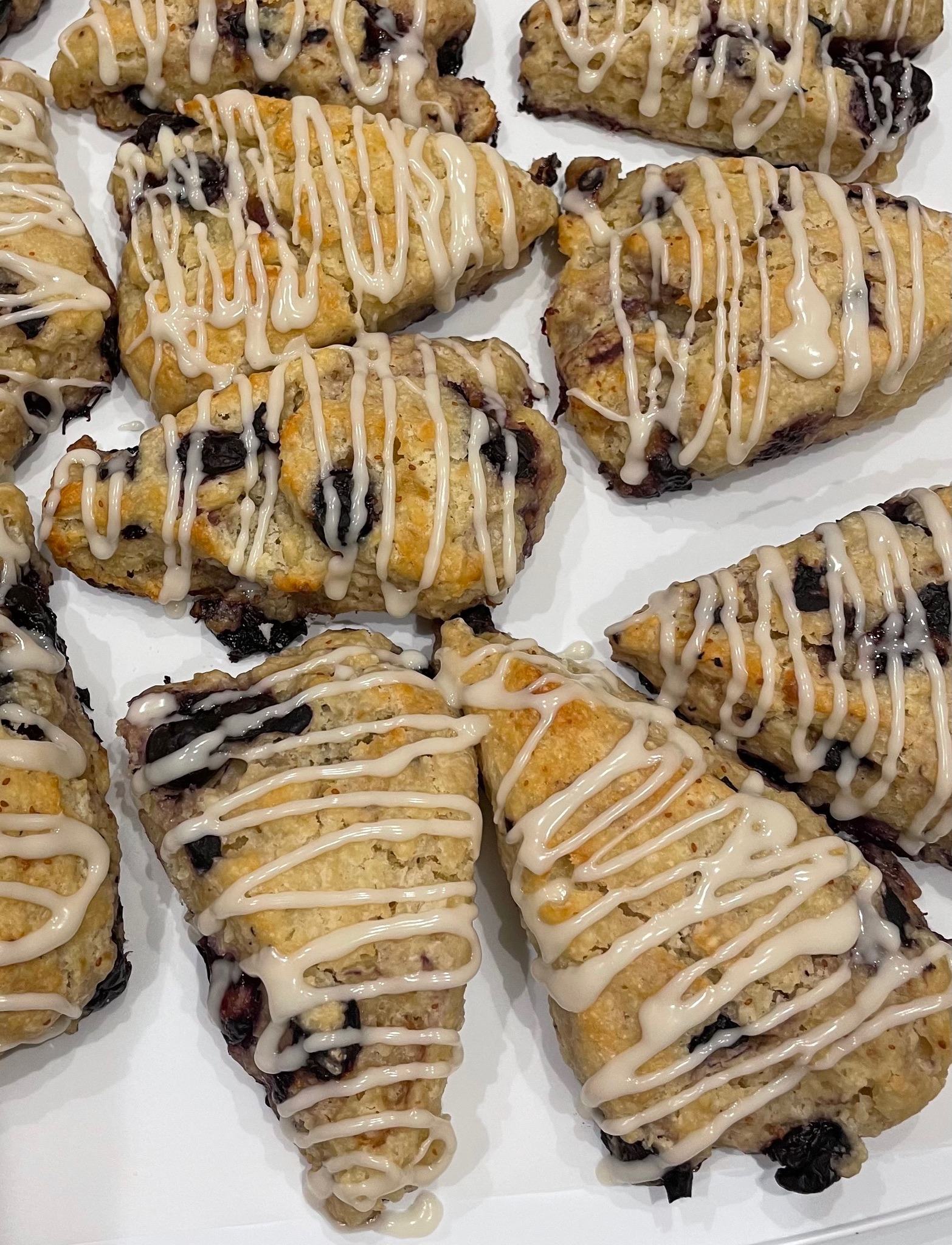 Sourdough Lemon Blueberry Scones