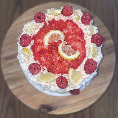 Raspberry Lemon Dessert Cake 🍋 // In Loving Memory